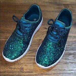 Mermaid Green Sneakers by Sparkly Soul